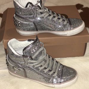 Ash Vertigo Silver Glitter High top sneakers 37